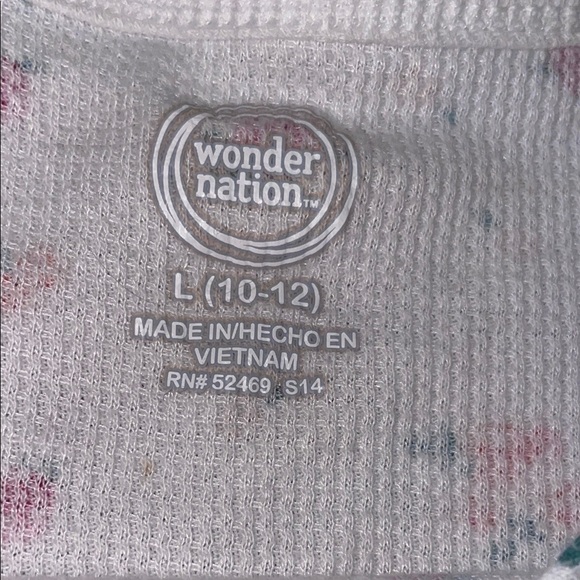 Wonder Nation White Floral Short Sleeve Tee - Picture 5 of 5